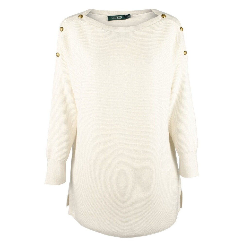 Lauren Ralph Lauren Women's Plus Boat Neck Knit Sweater-WC-3X